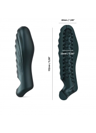 Серая силиконовая насадка на пенис с подхватом Manwan Ryzer - Manwan - в Северске купить с доставкой