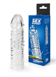 Прозрачная закрытая насадка на пенис - 17 см. - Sex Expert - в Северске купить с доставкой