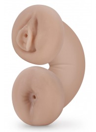 Телесный люминесцентный двусторонний мастурбатор Tasha - Blush Novelties - в Северске купить с доставкой