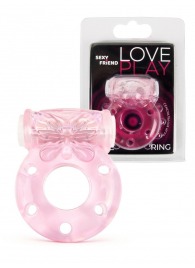 Розовое эрекционное виброкольцо с бабочкой - 1137 - в Северске купить с доставкой