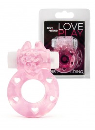 Розовое эрекционное виброкольцо в форме зайчика - 1137 - в Северске купить с доставкой