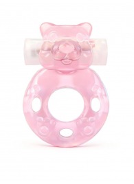 Розовое эрекционное виброкольцо в форме мишки - 1137 - в Северске купить с доставкой