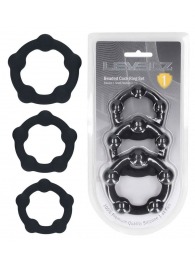 Набор из 3 эрекционных колец Beaded Silicone Cockring Set - Shots Media BV - в Северске купить с доставкой