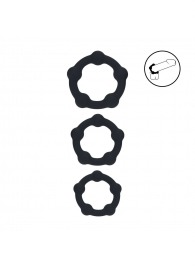 Набор из 3 эрекционных колец Beaded Silicone Cockring Set - Shots Media BV - в Северске купить с доставкой