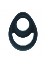Черное эрекционное кольцо Double Ergo Silicone Cockring - Shots Media BV - в Северске купить с доставкой