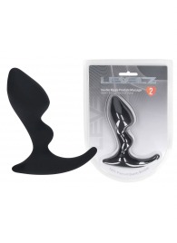 Черная анальная пробка для массажа простаты Double Ripple Silicone Prostate Massager - Shots Media BV - в Северске купить с доставкой
