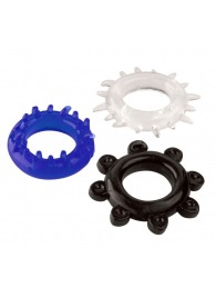 Набор из 3 эрекционных колец разного цвета и рельефа - Boys of Toys - в Северске купить с доставкой