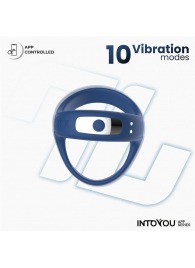 Синее интерактивное эрекционное виброкольцо Rank - Intoyou - в Северске купить с доставкой