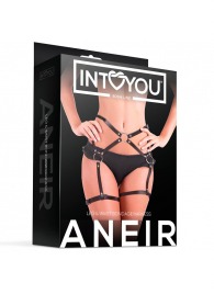 Черные стрепы на бёдра Aneir - Intoyou - купить с доставкой в Северске