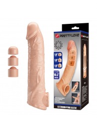 Телесный фаллоудлинитель с подхватом мошонки Silas - 26 см. - Baile - в Северске купить с доставкой
