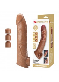 Карамельный фаллоудлинитель с подхватом мошонки Silas - 26 см. - Baile - в Северске купить с доставкой