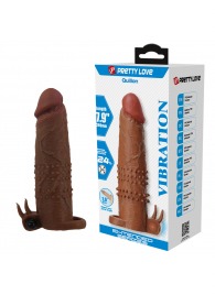 Коричневая насадка на пенис Quillon - 20 см. - Baile - в Северске купить с доставкой