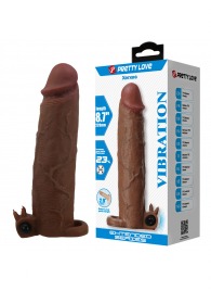 Коричневая насадка на пенис Xerxes - 22 см. - Baile - в Северске купить с доставкой