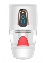 Белый мастурбатор с язычком и возвратно-поступательными движениями - Secwell - в Северске купить с доставкой