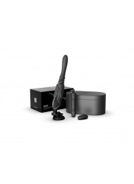 Черная секс-машина с функцией нагрева, насадками и присоской Sesh - Zalo - купить с доставкой в Северске