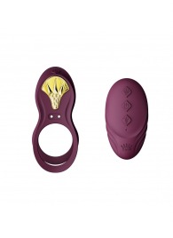 Фиолетовое эрекционное виброкольцо Bayek с пультом ДУ - Zalo - в Северске купить с доставкой
