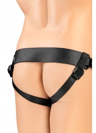 Телесный фаллопротез на черных ремнях Conall - 15 см. - ToyFa - купить с доставкой в Северске