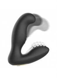Черный вибромассажер простаты с ротацией и пультом ДУ - Ibiza - в Северске купить с доставкой