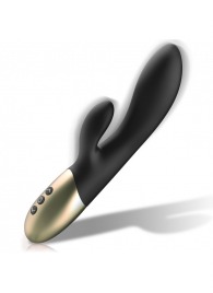 Черный перезаряжаемый вибратор-кролик - 22 см. - Ibiza