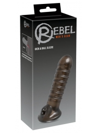 Насадка на пенис Rebel smoke с рёбрышками и отверстием под мошонку - Orion - в Северске купить с доставкой