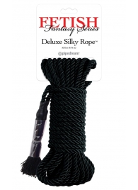 Черная веревка для фиксации Deluxe Silky Rope - 9,75 м. - Pipedream - купить с доставкой в Северске