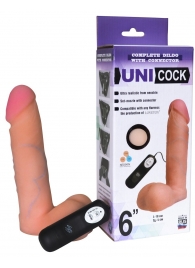 Фаллическая насадка Харнесс UNICOCK 6  с вибрацией - 18 см. - LOVETOY (А-Полимер) - купить с доставкой в Северске