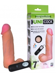 Фаллическая насадка Харнесс UNICOCK 7  с вибрацией - 19 см. - LOVETOY (А-Полимер) - купить с доставкой в Северске