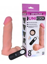 Фаллическая насадка Харнесс UNICOCK 8  с вибрацией - 20 см. - LOVETOY (А-Полимер) - купить с доставкой в Северске