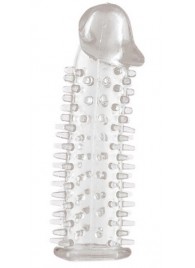 Прозрачная насадка на половой член с закрытой головкой и шипами - 12,5 см. - ToyFa - в Северске купить с доставкой