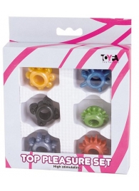 Набор из 6 разноцветных эрекционных колец - Toyfa Basic - в Северске купить с доставкой