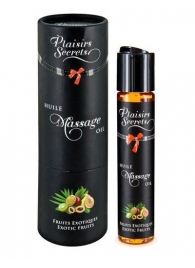 Массажное масло с ароматом экзотических фруктов Huile de Massage Gourmande Fruits Exotiques - 59 мл. - Plaisir Secret - купить с доставкой в Северске