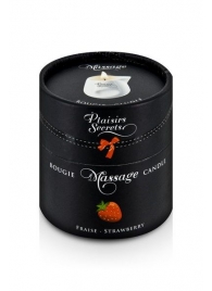 Массажная свеча с ароматом клубники Bougie de Massage Gourmande Fraise - 80 мл. - Plaisir Secret - купить с доставкой в Северске