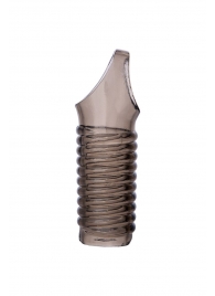 Дымчатая насадка с рёбрышками и подхватом мошонки ToyFa XLover - 12,5 см. - ToyFa - в Северске купить с доставкой