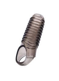 Дымчатая насадка с рёбрышками и подхватом мошонки ToyFa XLover - 12,5 см. - ToyFa - в Северске купить с доставкой
