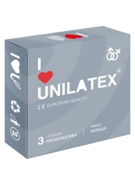 Презервативы с рёбрами Unilatex Ribbed - 3 шт. - Unilatex - купить с доставкой в Северске