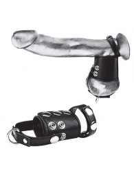 Кольцо на член и мошонку Cock Ring With 2  Ball Stretcher And Optional Weight Ring - BlueLine - в Северске купить с доставкой