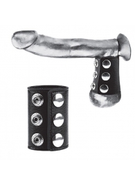 Утяжка на пенис на кнопочках 100% PVC STRAP WITH METAL SNAP - BlueLine - купить с доставкой в Северске
