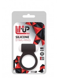 Чёрное эрекционное виброкольцо LIT-UP SILICONE STIMU RING 3 BLACK - Dream Toys - в Северске купить с доставкой