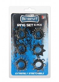 Набор из 6 дымчатых эрекционных колец MENZSTUFF 6PC STRECHEABLE RING SET - Dream Toys - в Северске купить с доставкой