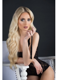 Чёрная мини-плеть из резины Rubber Mini Whip - 22 см. - Blush Novelties - купить с доставкой в Северске