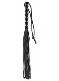 Чёрная мини-плеть из резины Rubber Mini Whip - 22 см. - Blush Novelties - купить с доставкой в Северске