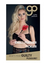 Пластиковая метелочка с красными пёрышками Small Feather Tickler - 32 см. - Blush Novelties - купить с доставкой в Северске