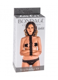 Ошейник с длинной лентой и наручниками Strap Bondage Kit Plus Size - Lola Games - купить с доставкой в Северске