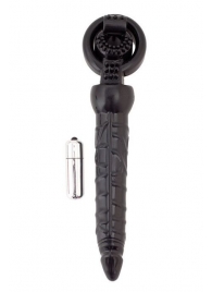 Черная вибронасадка с анальным стимулятором - ToyFa - в Северске купить с доставкой