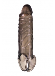 Дымчатая фаллическая насадка с подхватом и закрытой головкой - 16,2 см. - ToyFa - в Северске купить с доставкой