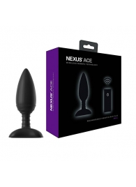 Чёрная вибровтулка NEXUS ACE SMALL с дистанционным управлением - 10 см. - Nexus Range