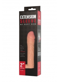Телесная насадка-удлинитель Extension sleeve с подхватом - 17 см. - Sitabella - в Северске купить с доставкой
