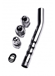 Металлический анальный душ с тремя насадками - ToyFa - купить с доставкой в Северске