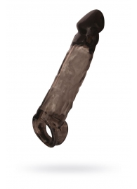 Чёрная насадка на пенис Tс подхватом - 19,5 см. - ToyFa - в Северске купить с доставкой