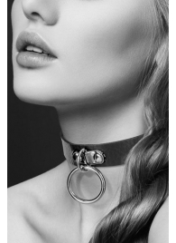 Узенький ошейник из полиуретана с кольцом - Bijoux Pour Toi - купить с доставкой в Северске